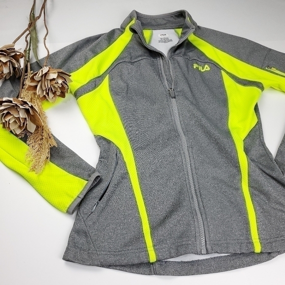 Fila Performance Neon Grey Structured Jacket M - Picture 6 of 12